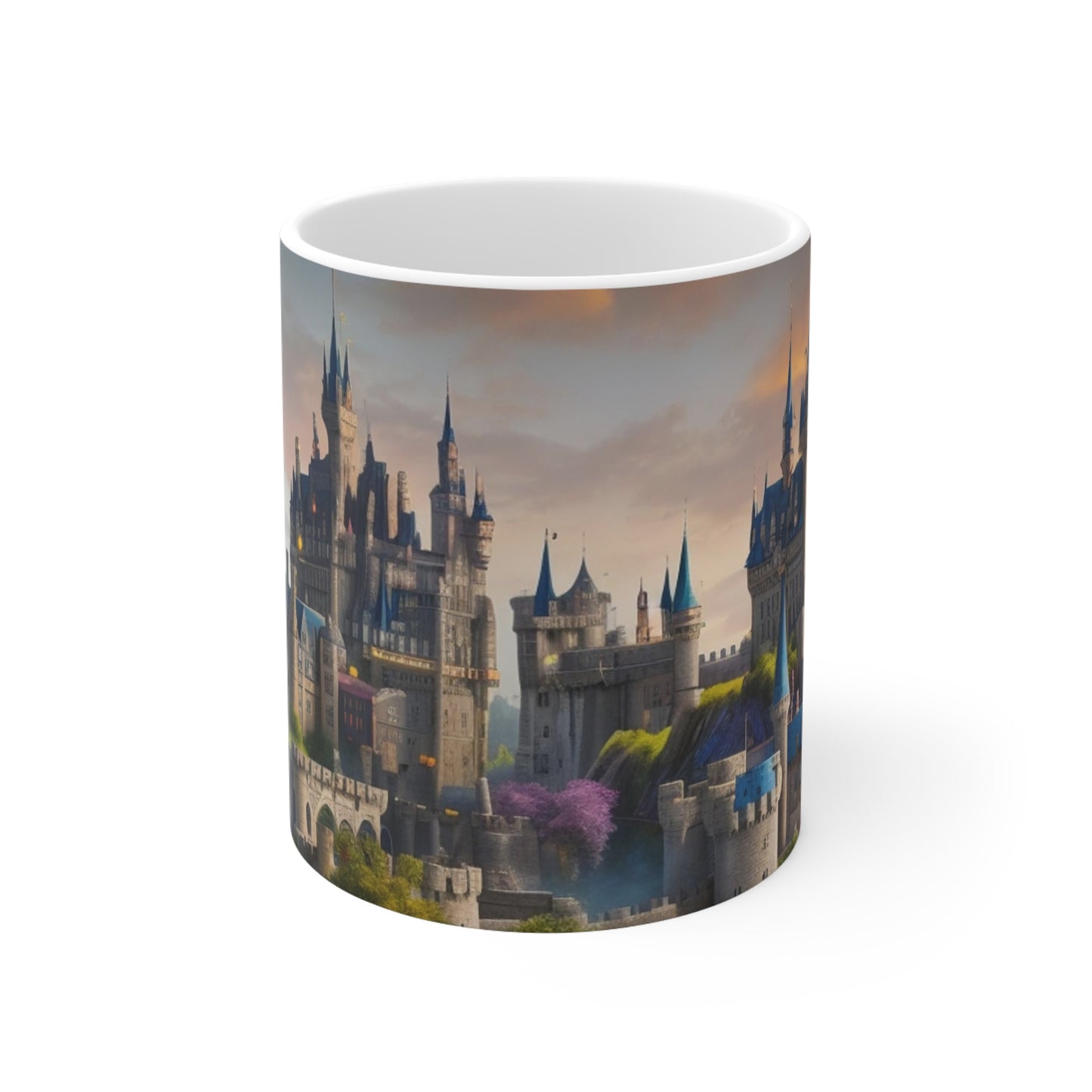 Scenic Castle At Sunrise Mug - Ceramic Coffee Mug 11oz