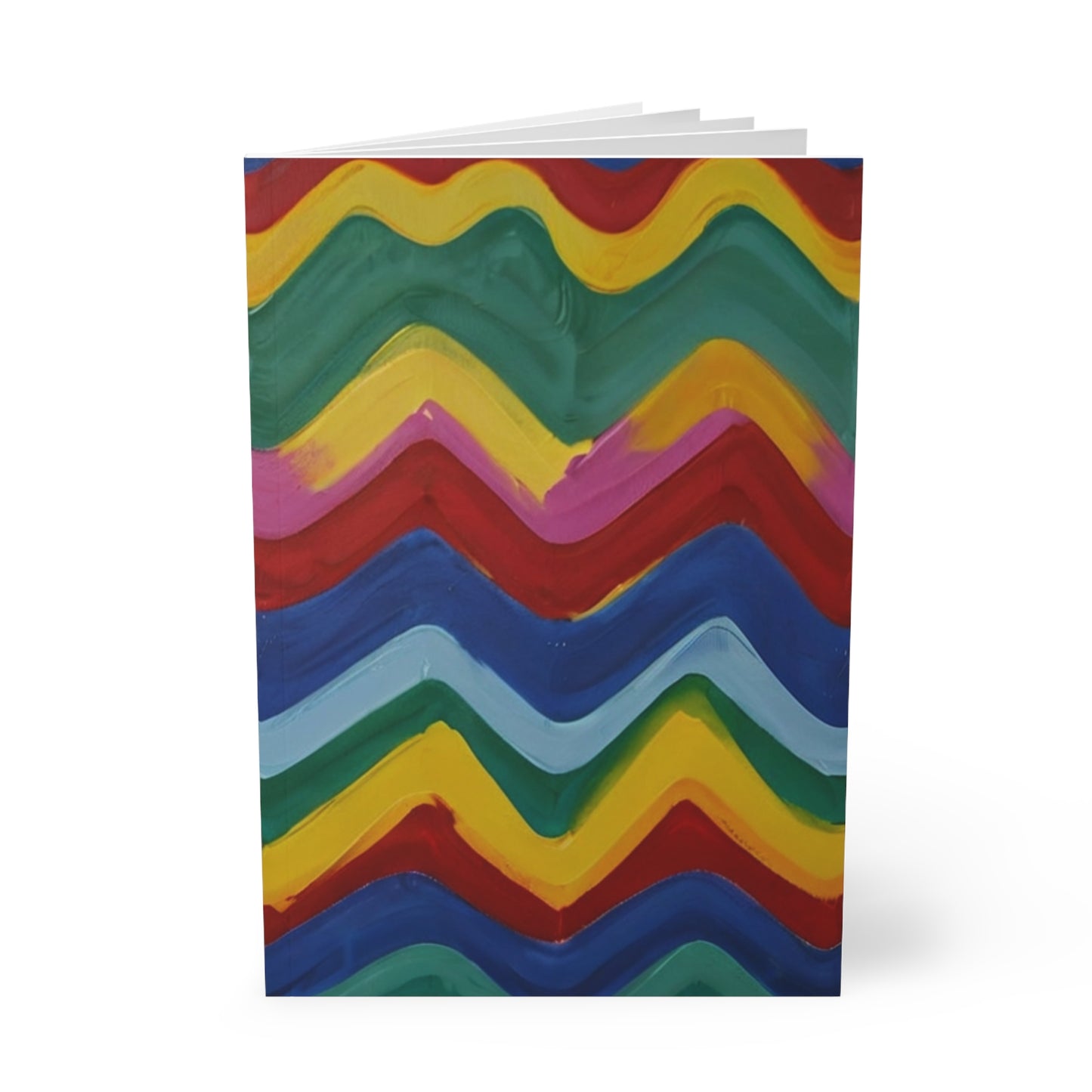 Multicoloured Paint Zigzags - Softcover Notebook, A5