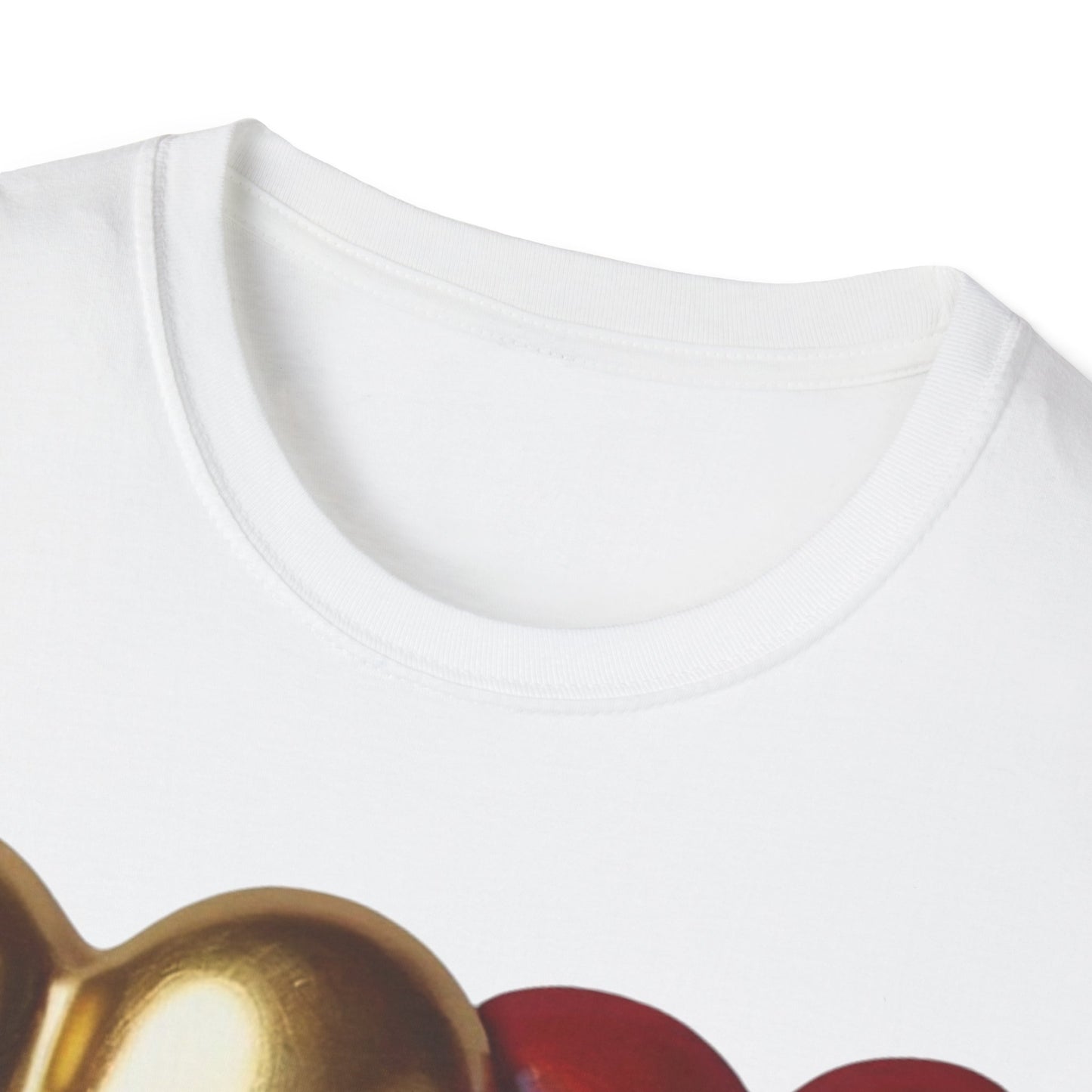 Gold And Red Love Heart - Unisex T-Shirt