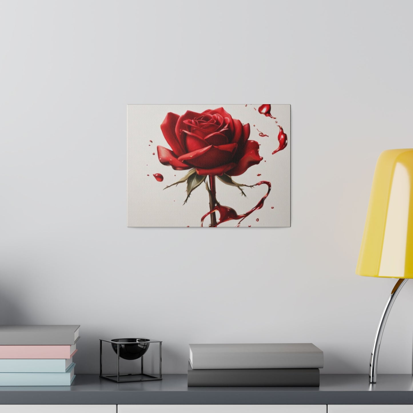 Bloody Red Rose - Matte Canvas, Stretched, 0.75"