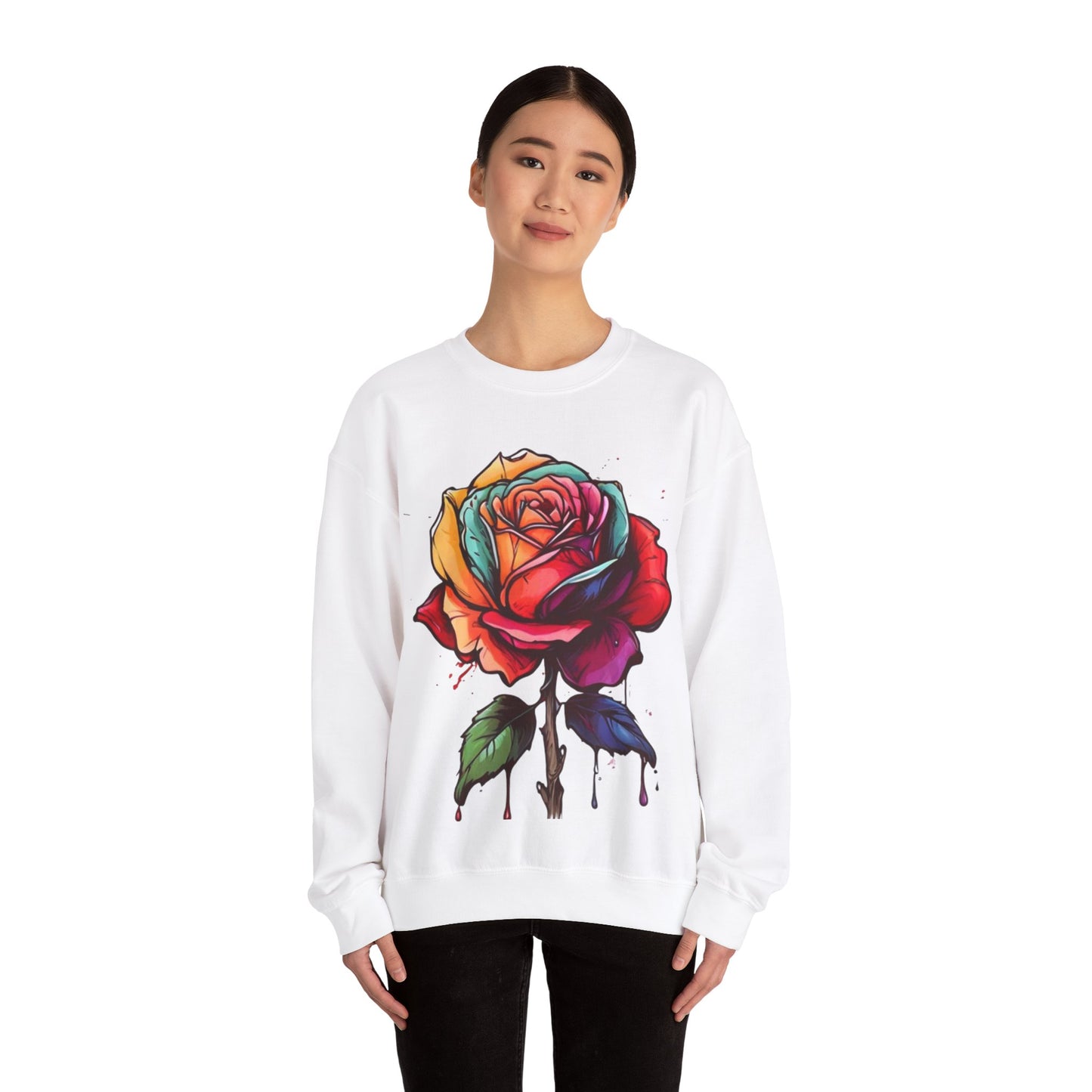 Colourful Rose - Unisex Crewneck Sweatshirt
