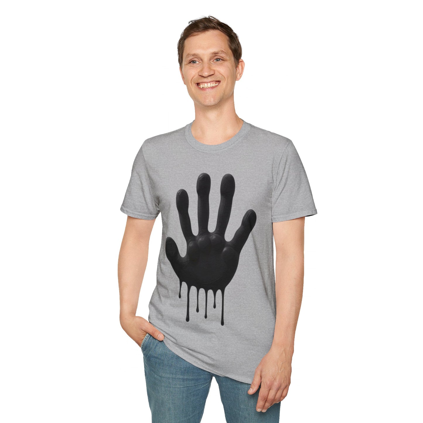 Black Hand Print Art - Unisex T-Shirt