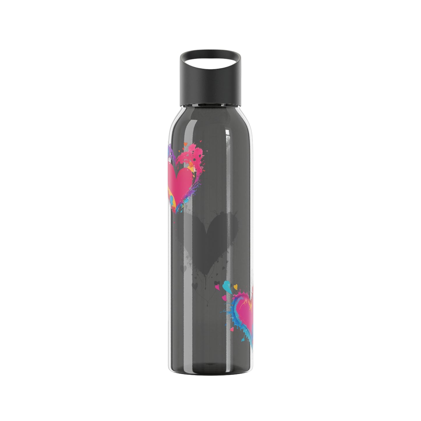 Colourful Love Hearts - Sky Water Bottle