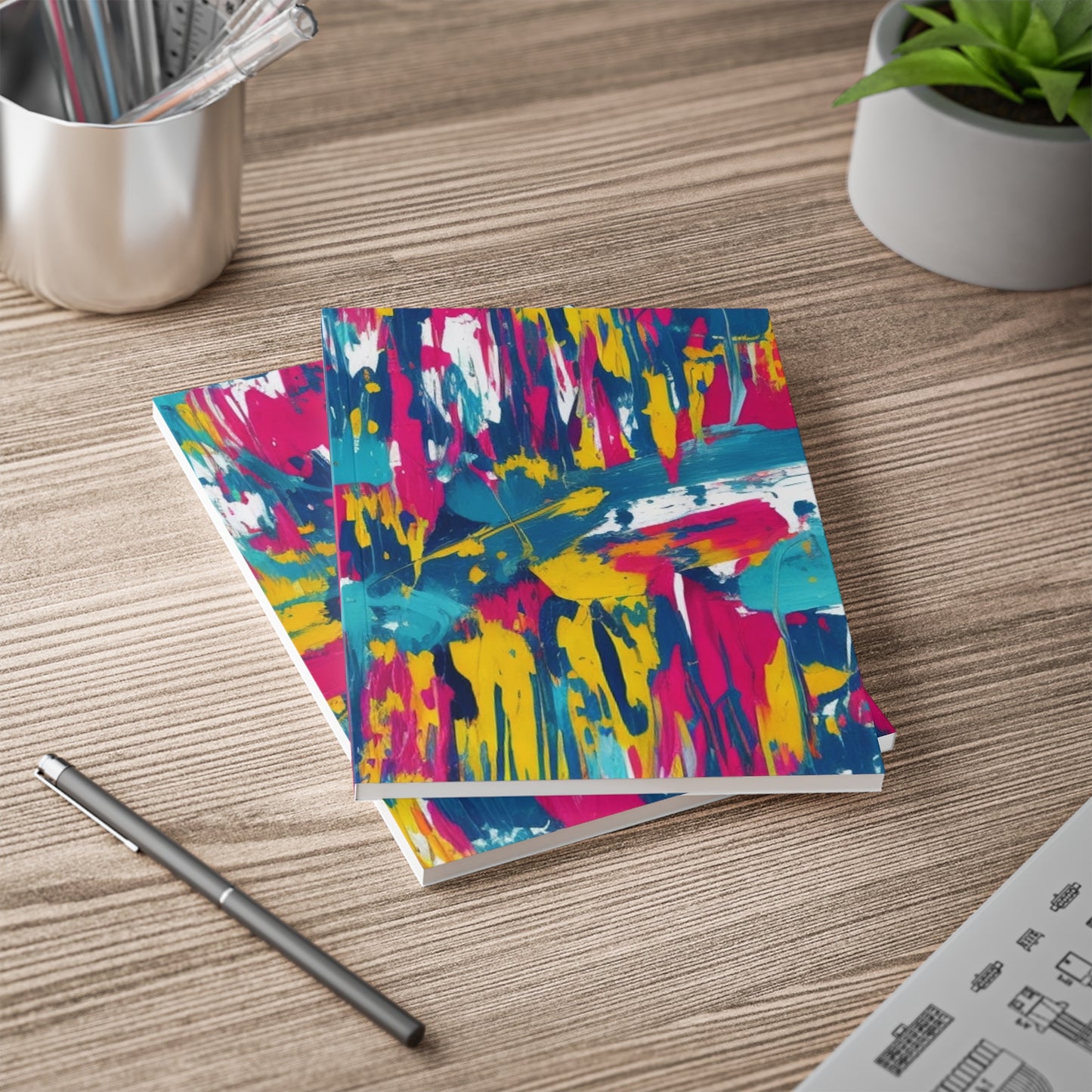 Colourful Messy Art - Softcover Notebook, A5