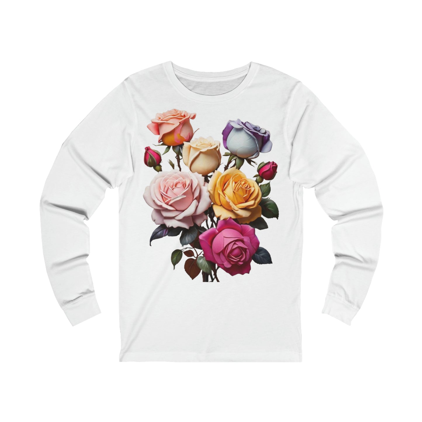 Multicoloured Roses - Unisex Long Sleeve T-Shirt