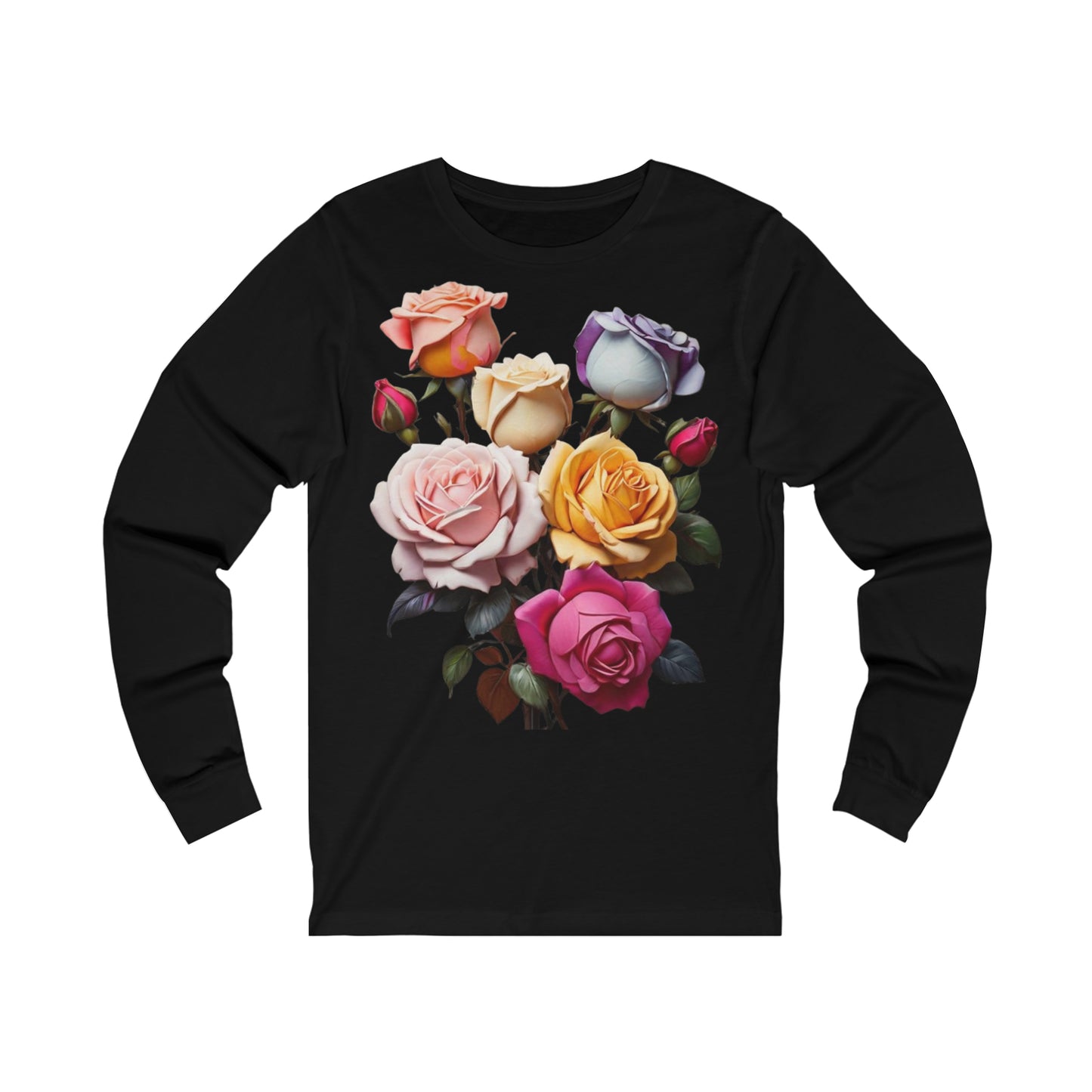 Multicoloured Roses - Unisex Long Sleeve T-Shirt