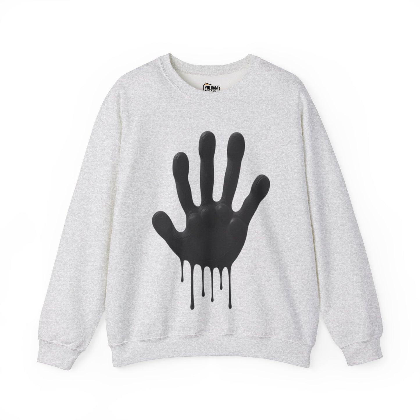 Black Hand Print - Unisex Crewneck Sweatshirt