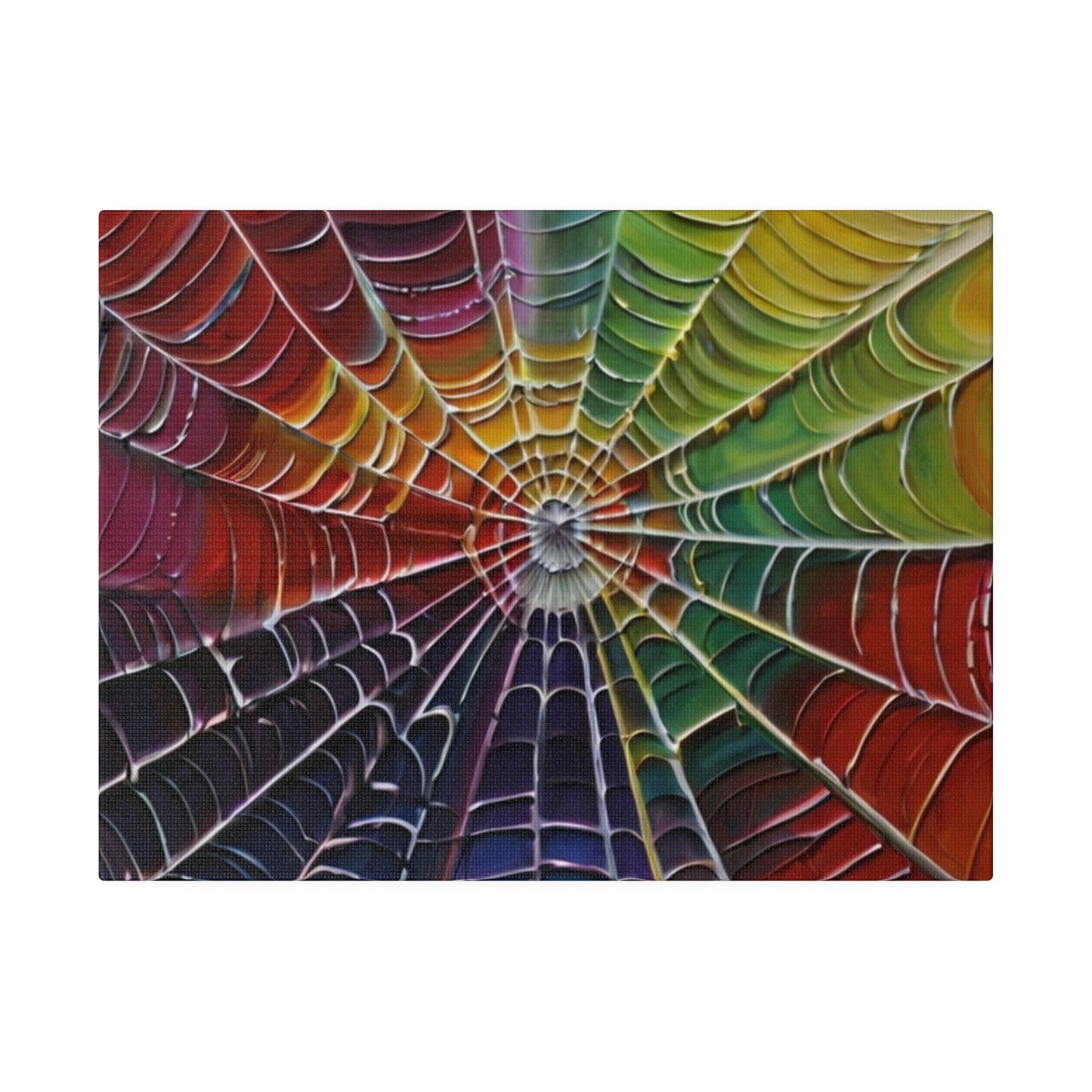 Colourful Spiderweb Paint - Matte Canvas, Stretched, 0.75"