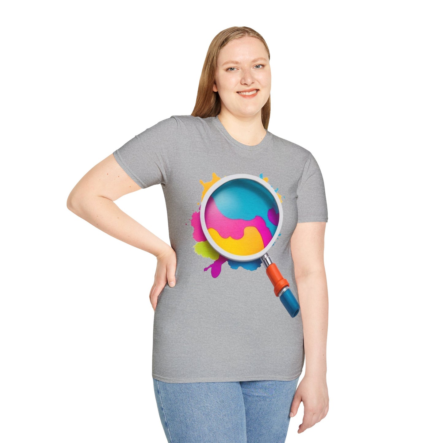 Colourful Magnifying Glass - Unisex T-Shirt