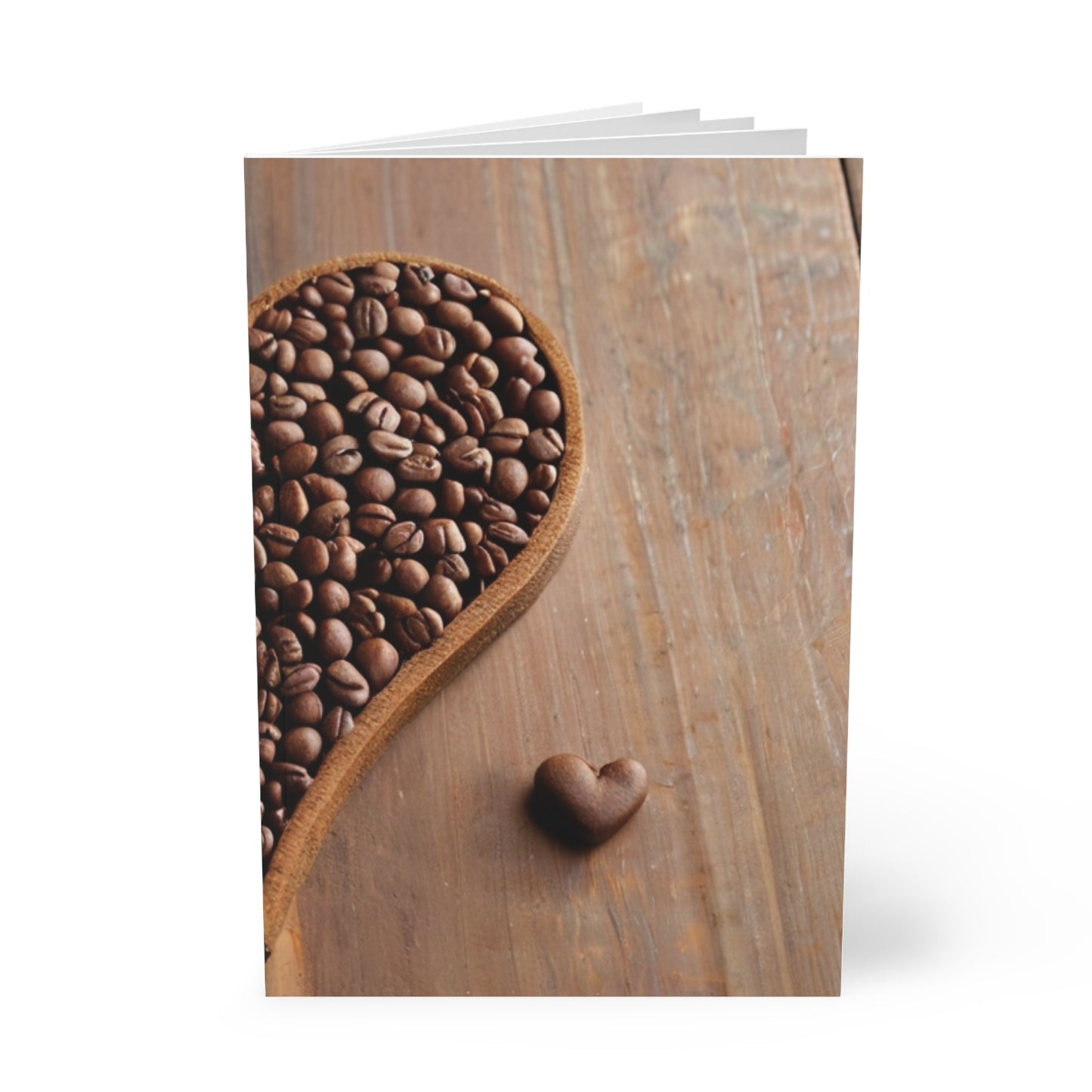 Love Heart Made Out Of Coffee Beans - Softcover Notebook, A5