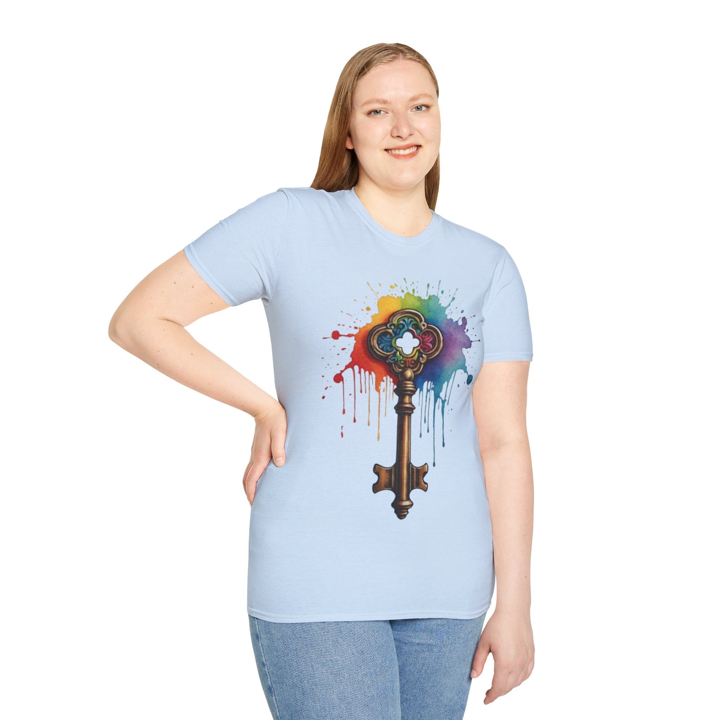 Colourful Messy Skeleton Key - Unisex T-Shirt