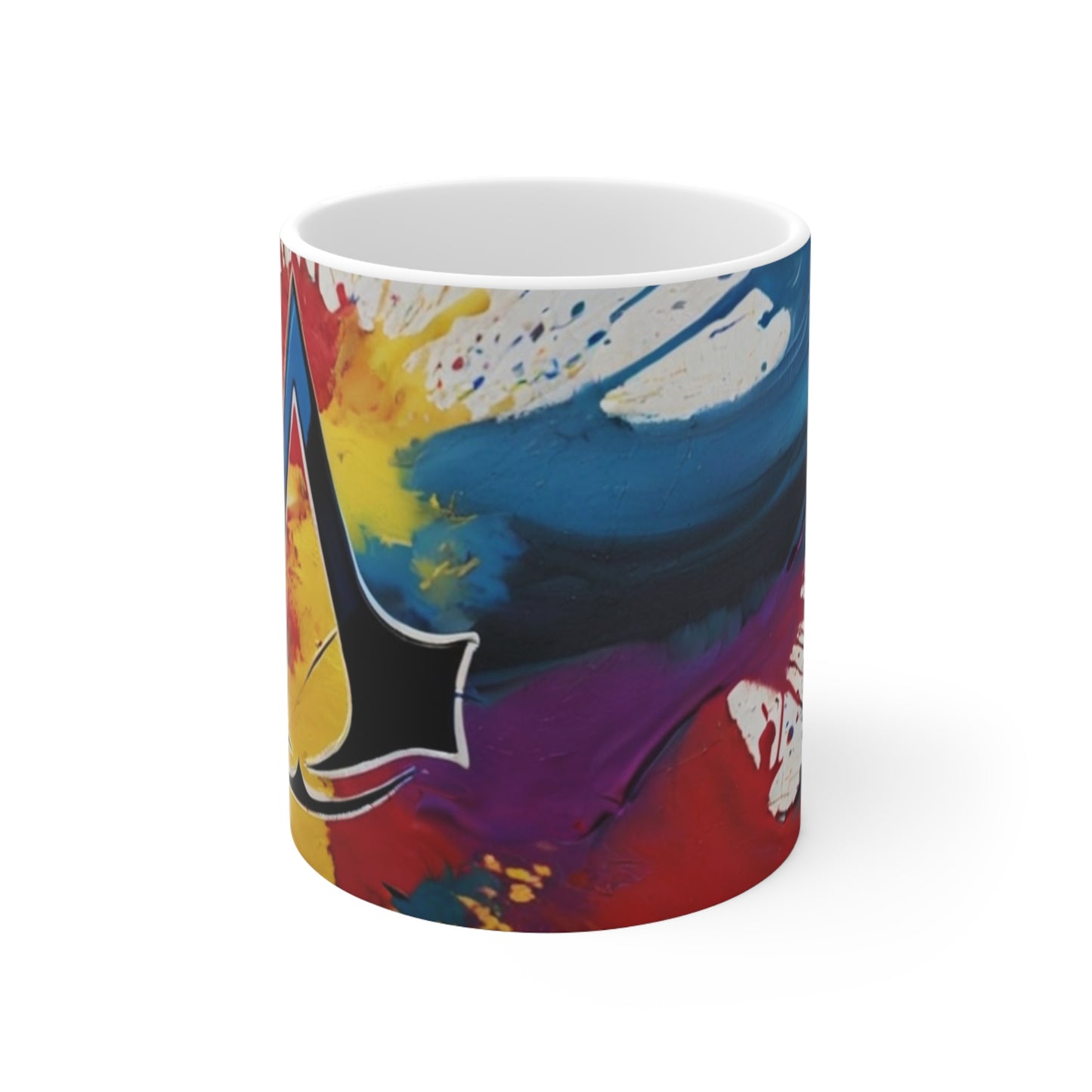Assassin's Creed Logo Symbol, Messy Paint Splatter Mug - Ceramic Coffee Mug 11oz