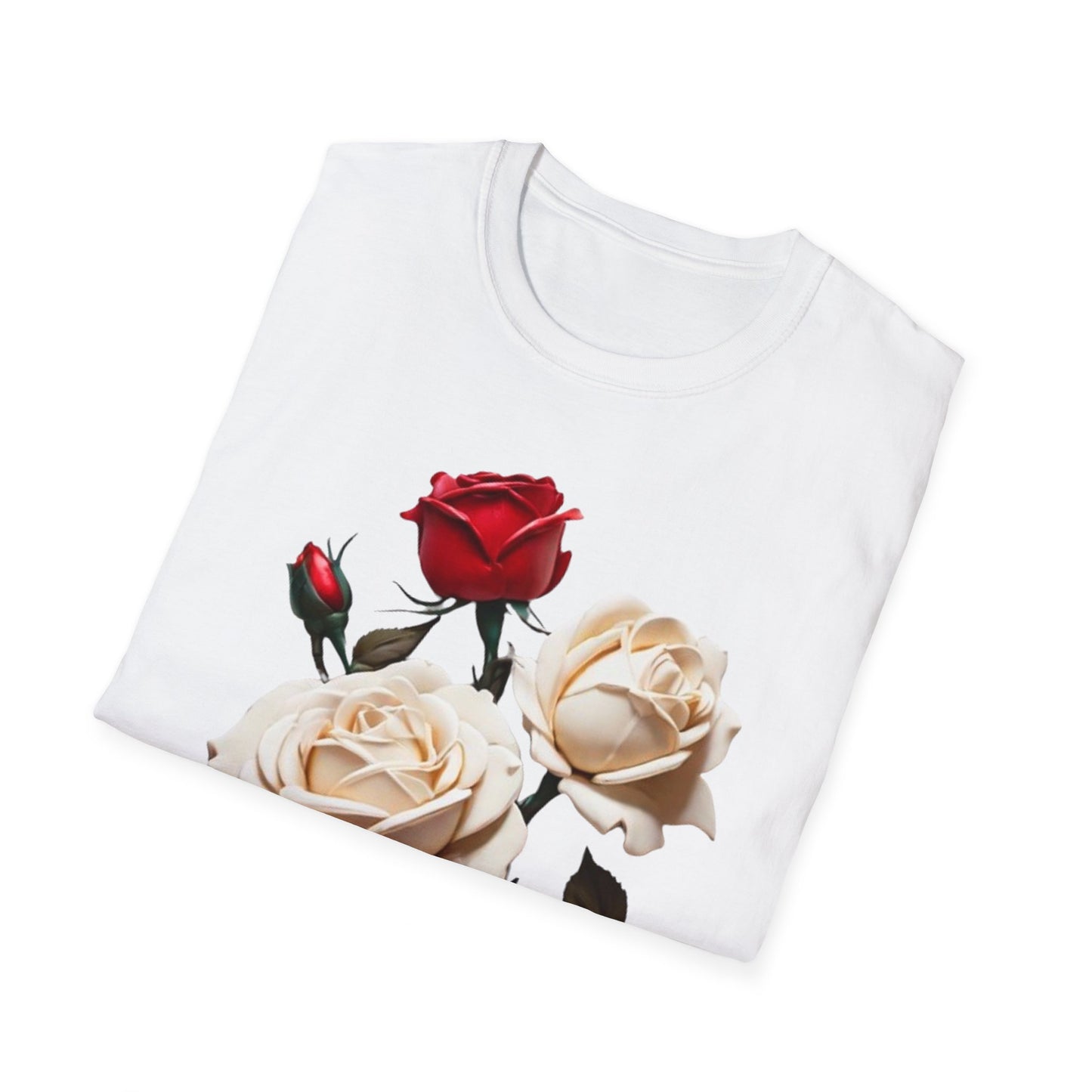 Red and White Roses - Unisex T-Shirt