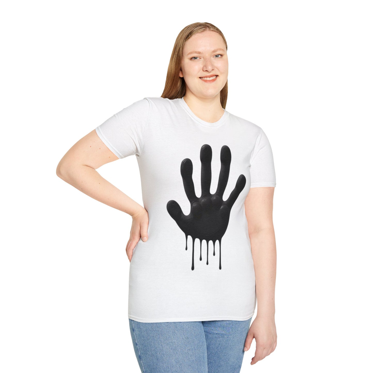 Black Hand Print Art - Unisex T-Shirt