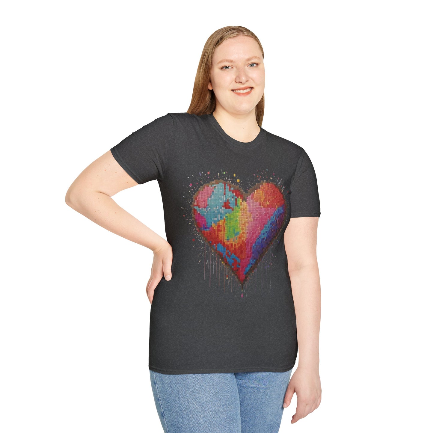 Pixelated Love Heart - Unisex T-Shirt