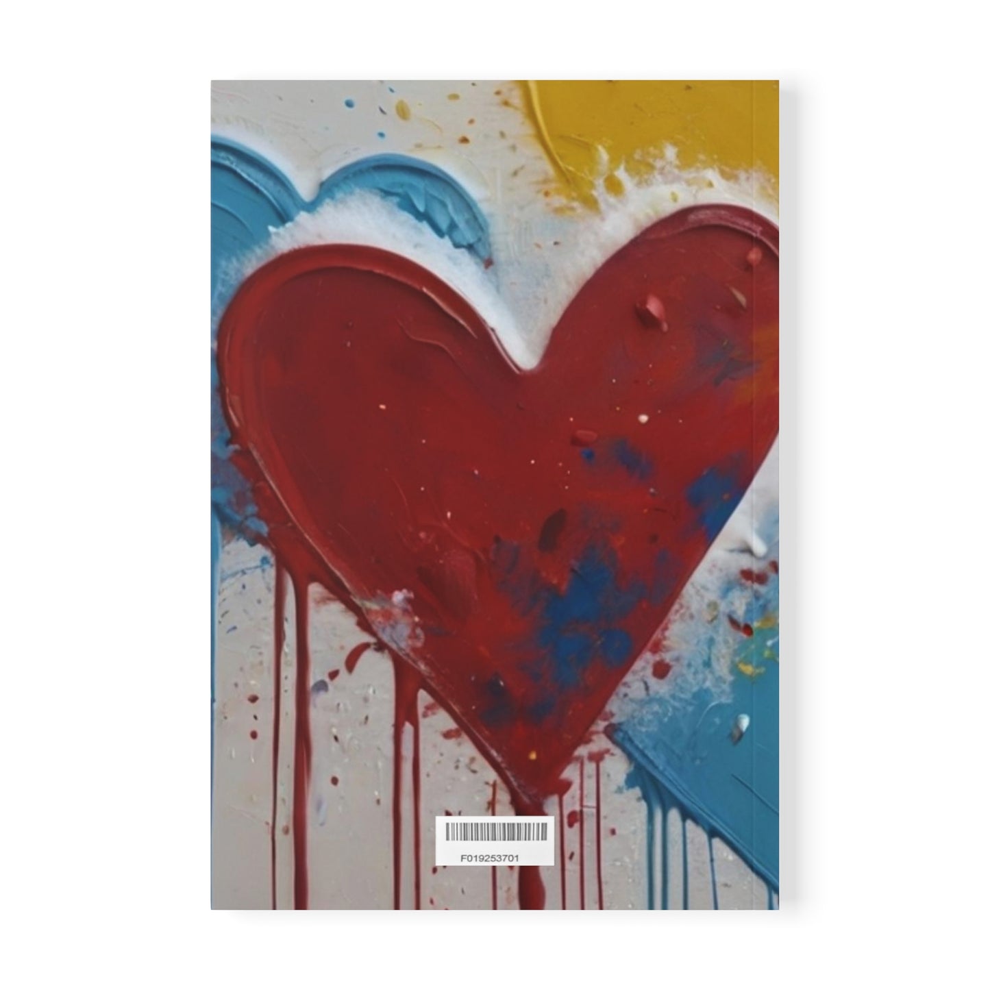 Blue and Red Love Hearts - Softcover Notebook, A5