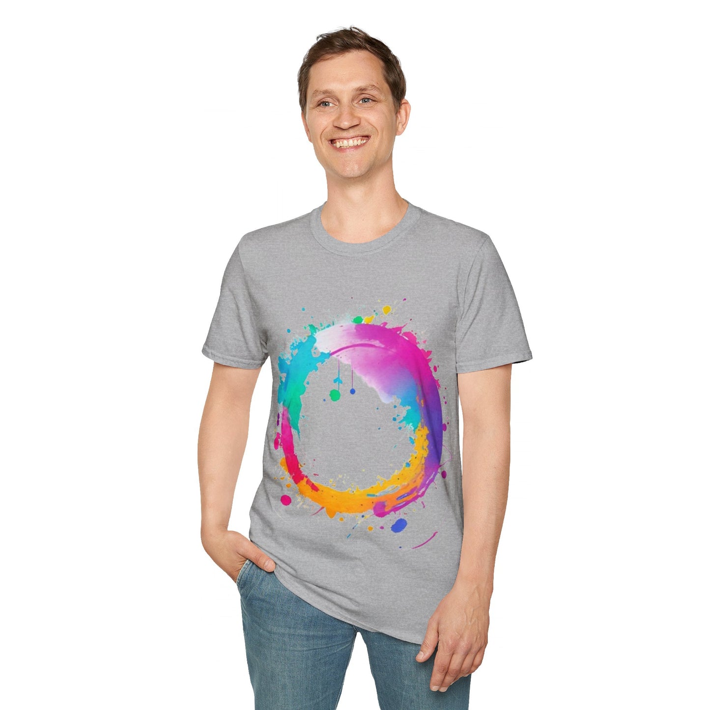 Messy Colourful Circle - Unisex T-Shirt