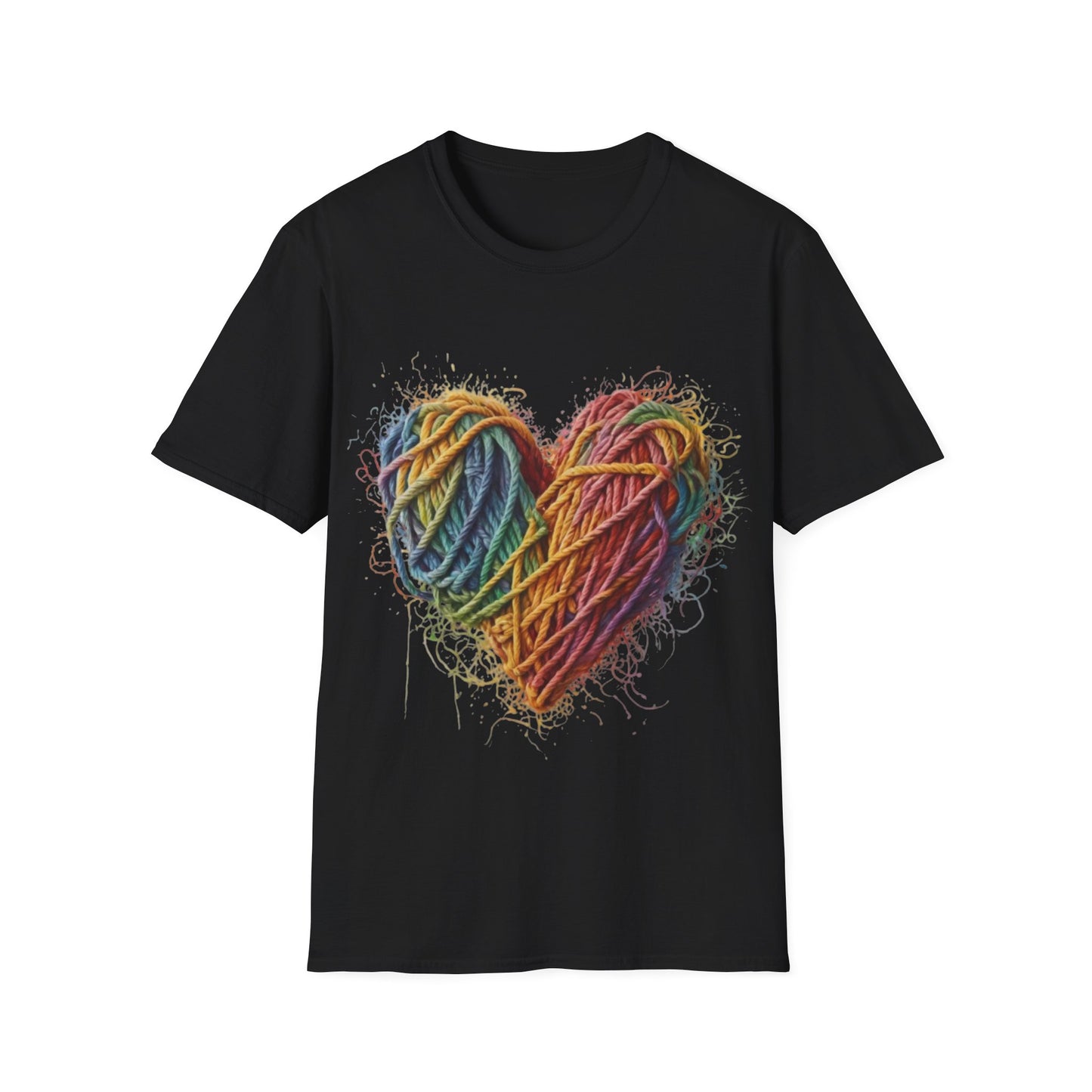 Multicoloured Ropes Love Heart - Unisex T-Shirt