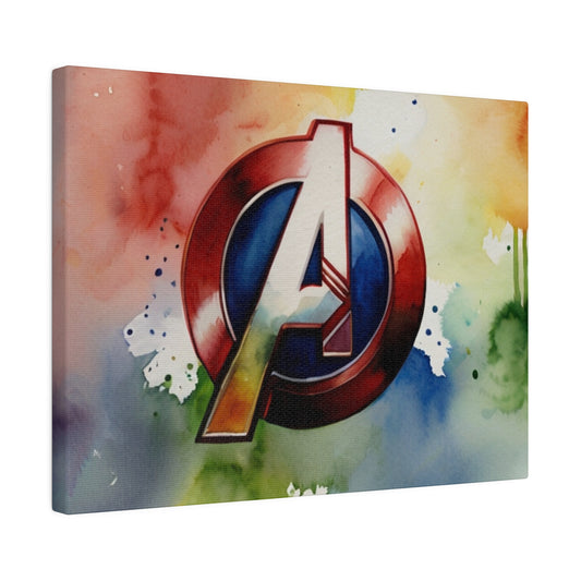 Colourful Avengers Logo - Matte Canvas, Stretched, 0.75"