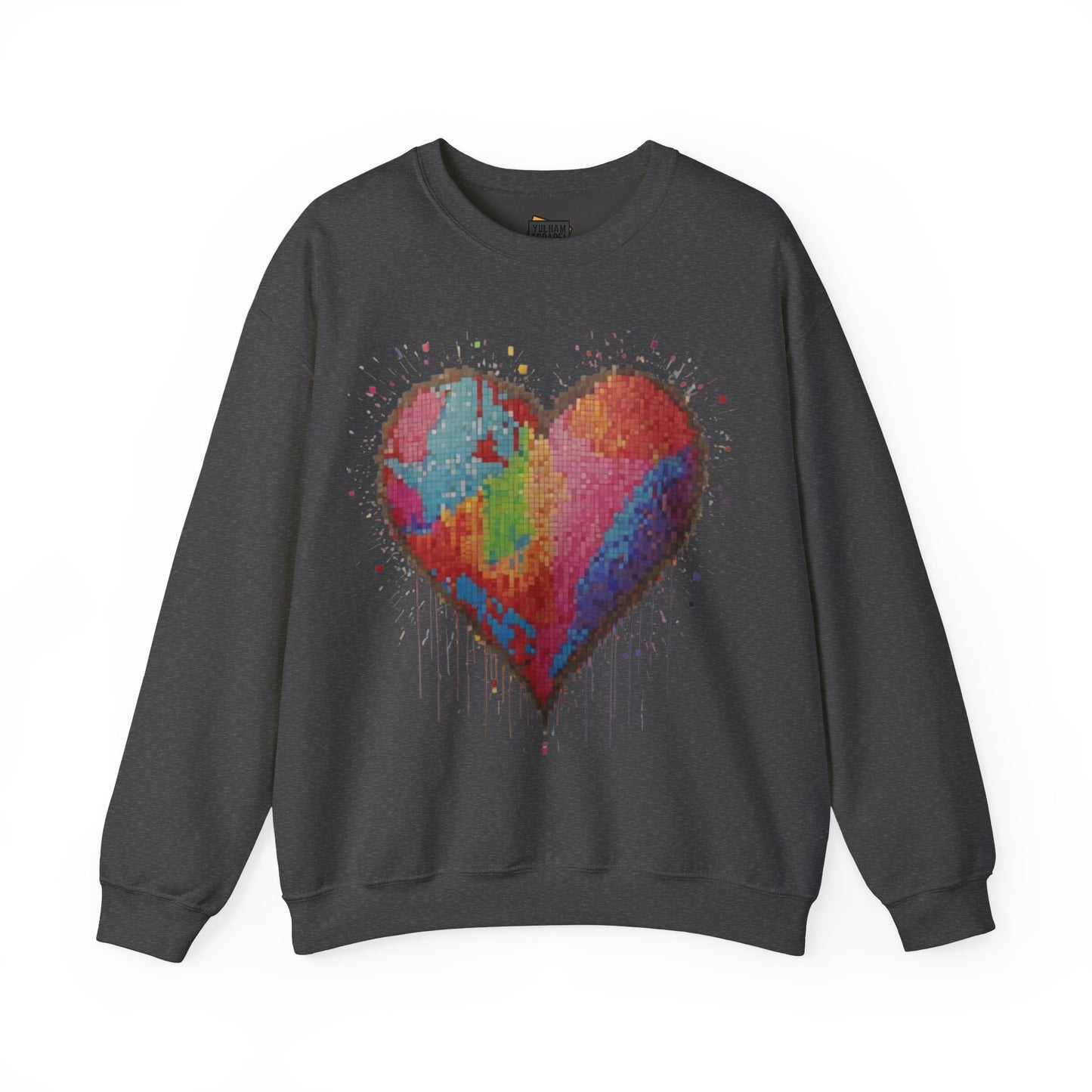 Pixelated Love Heart - Unisex Crewneck Sweatshirt