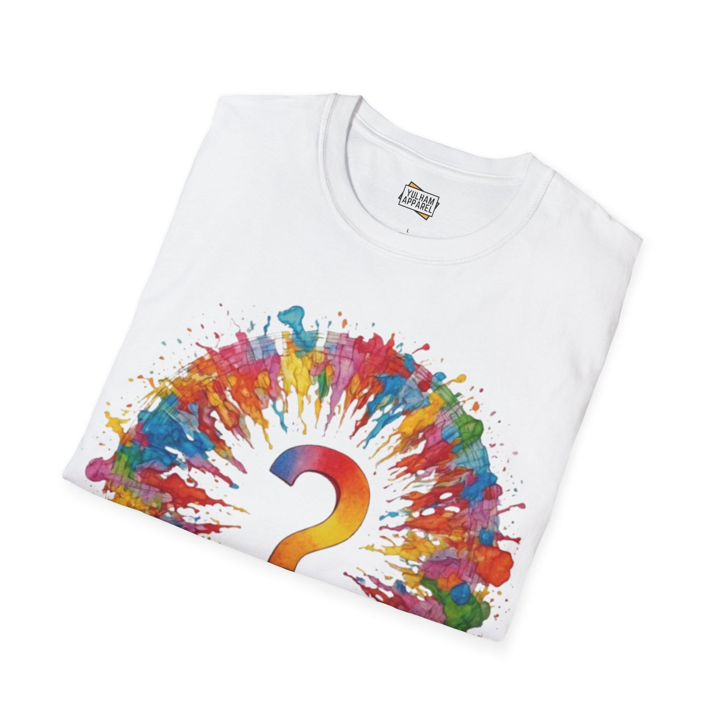 Colourful Messy Question Mark - Unisex T-Shirt