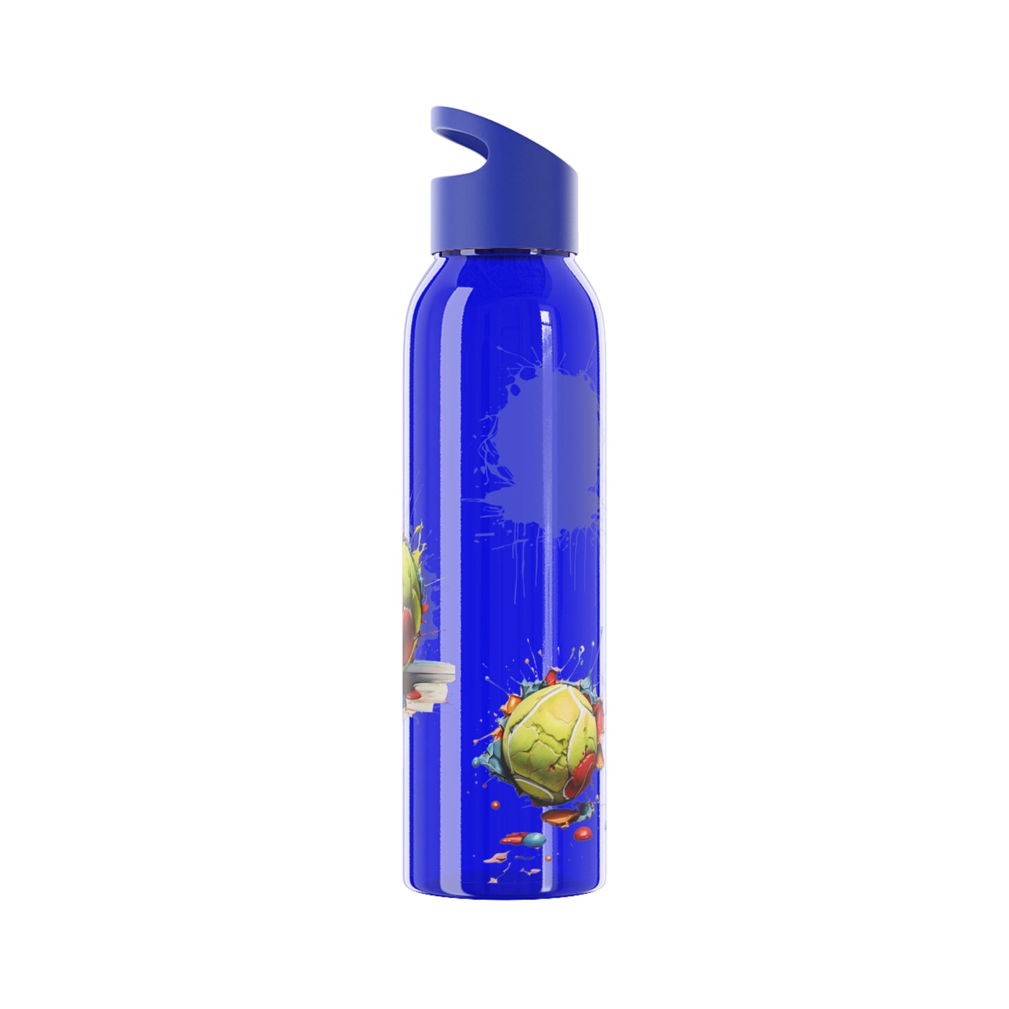 Colourful Messy Tennis Balls - Sky Water Bottle