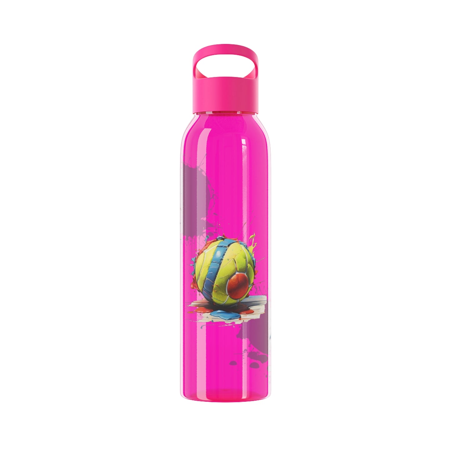 Colourful Messy Tennis Balls - Sky Water Bottle