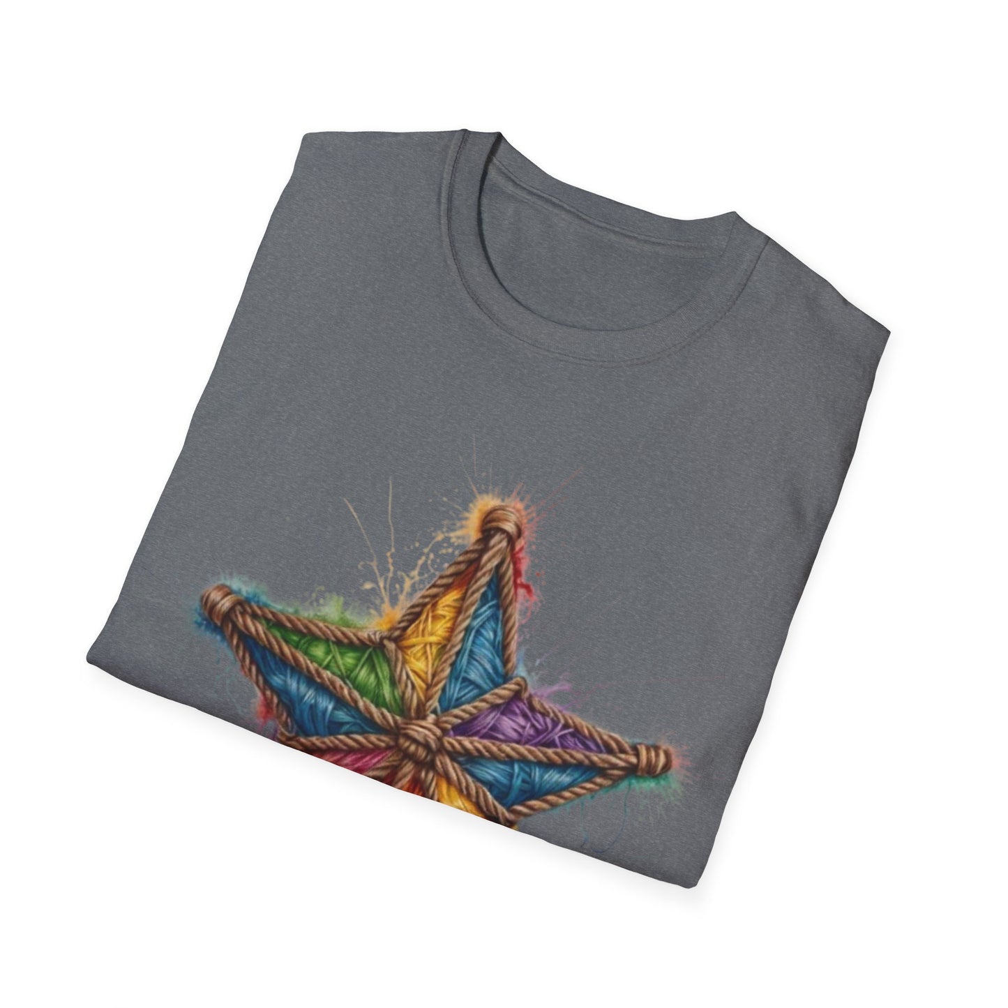 Multicoloured Star Rope Pattern - Unisex T-Shirt