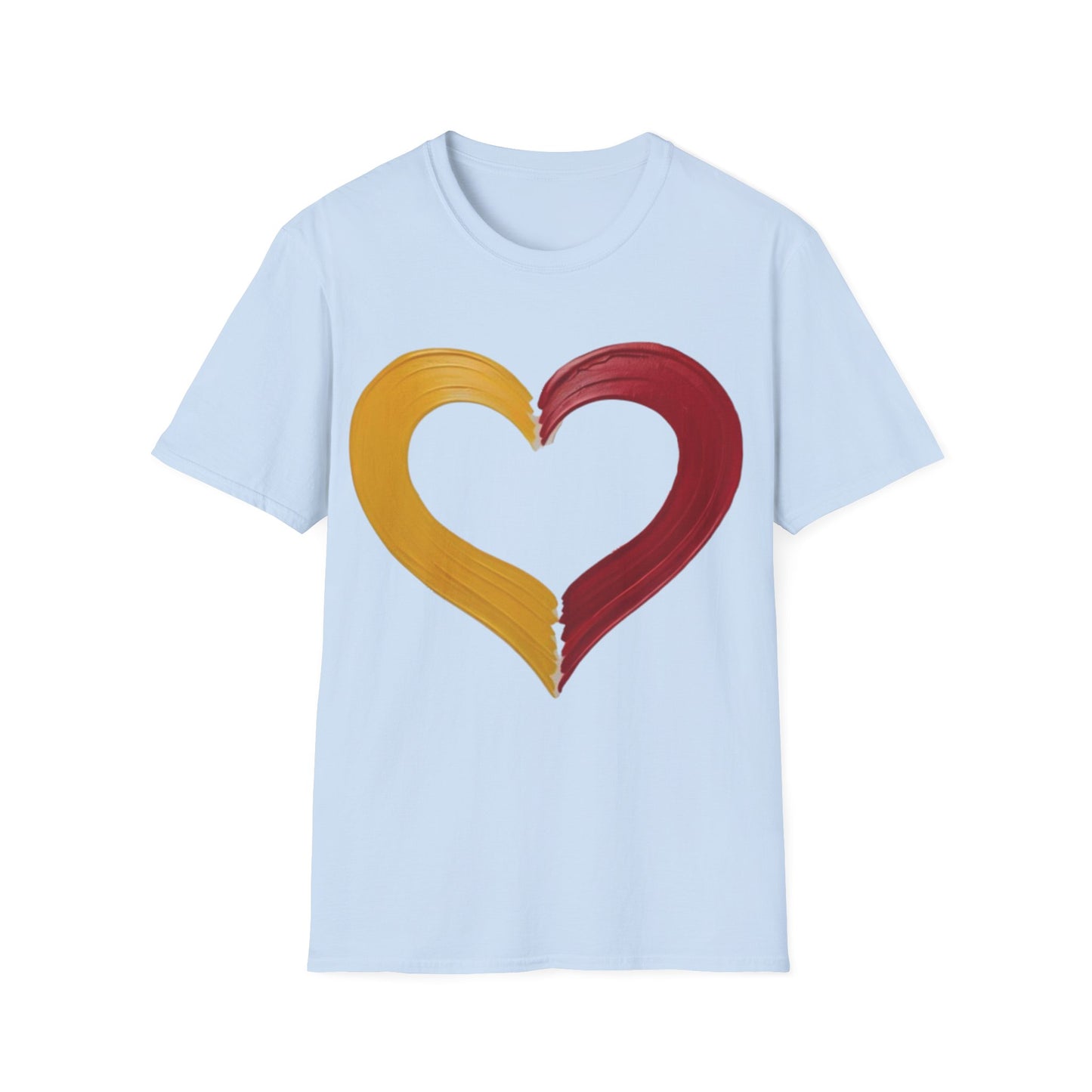 Yellow And Red Paint Love Heart - Unisex T-Shirt