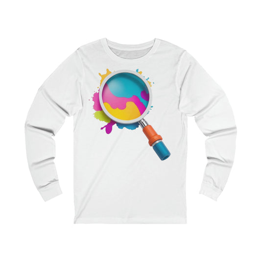 Colourful Magnifying Glass - Unisex Long Sleeve T-Shirt