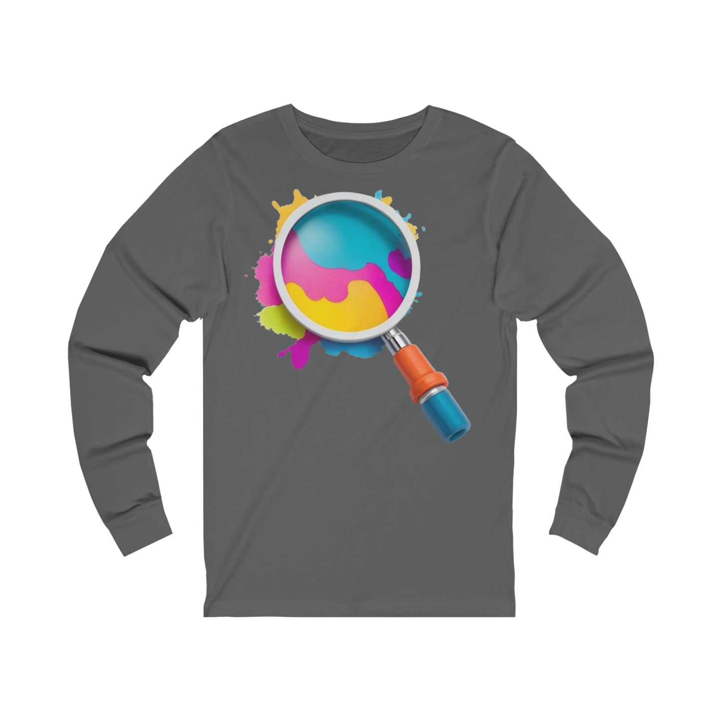Colourful Magnifying Glass - Unisex Long Sleeve T-Shirt