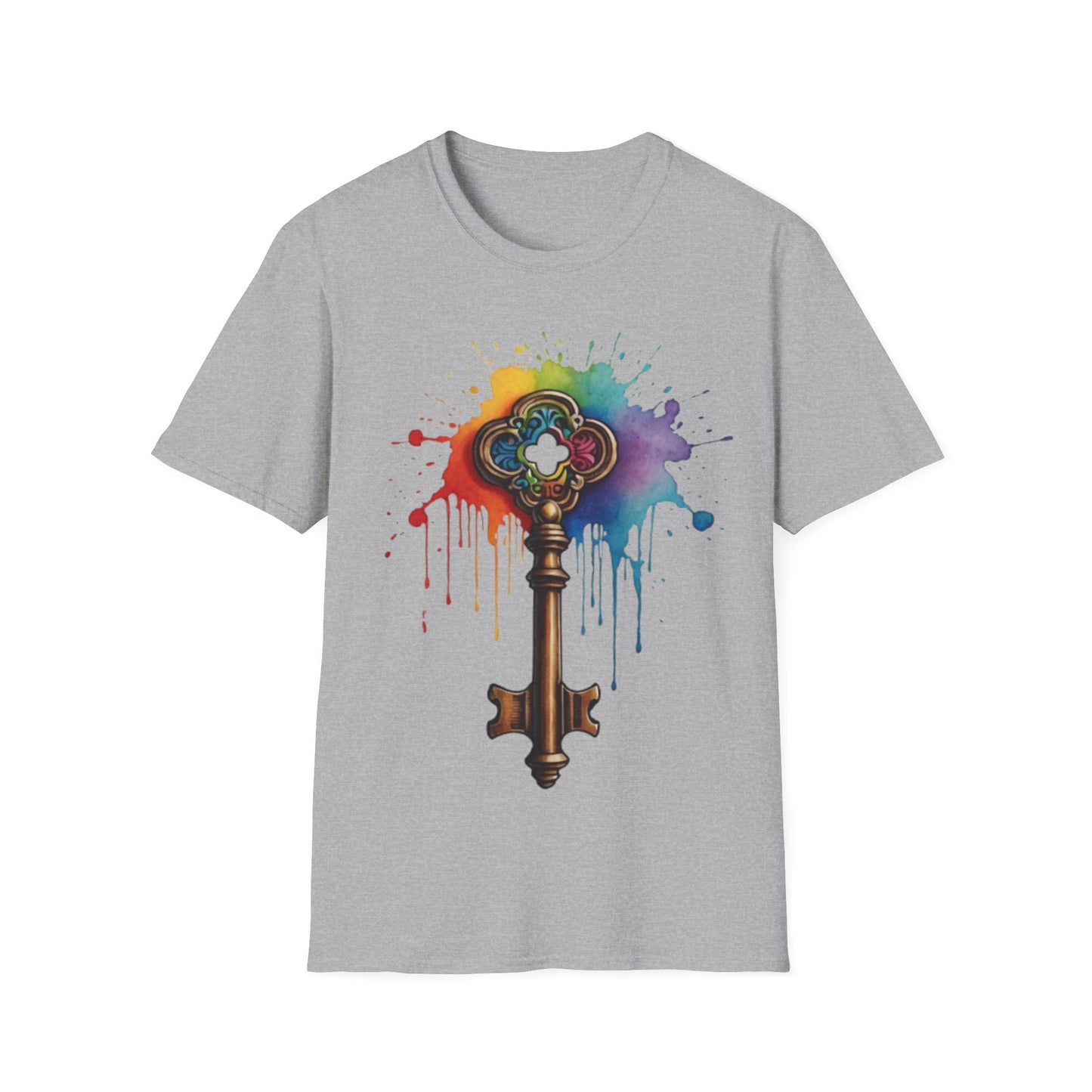 Colourful Messy Skeleton Key - Unisex T-Shirt