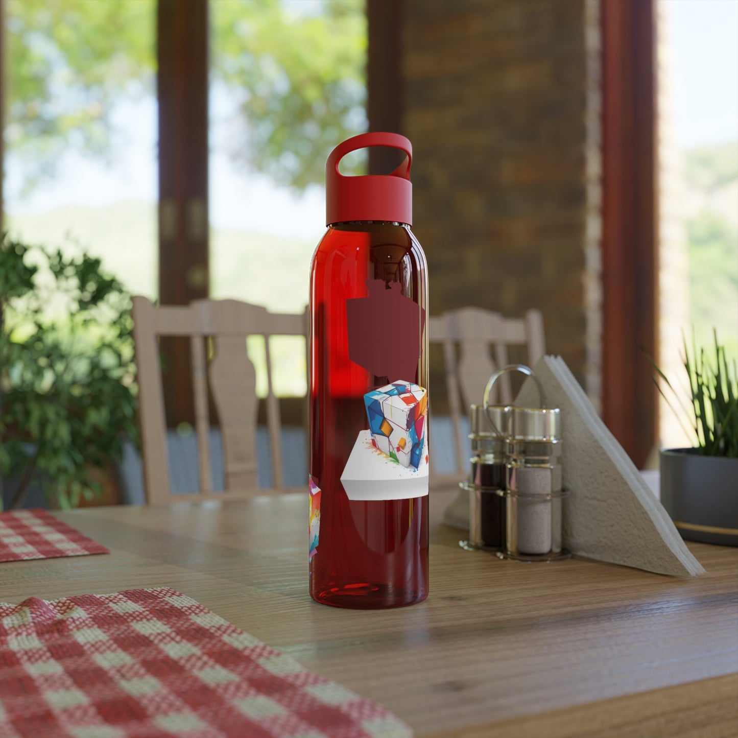 Colourful Cubes - Sky Water Bottle