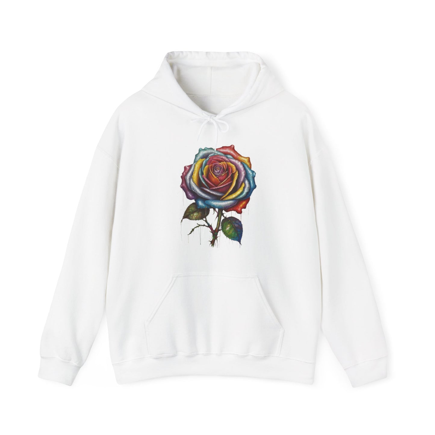 Messy Multicoloured Rose - Unisex Hooded Sweatshirt