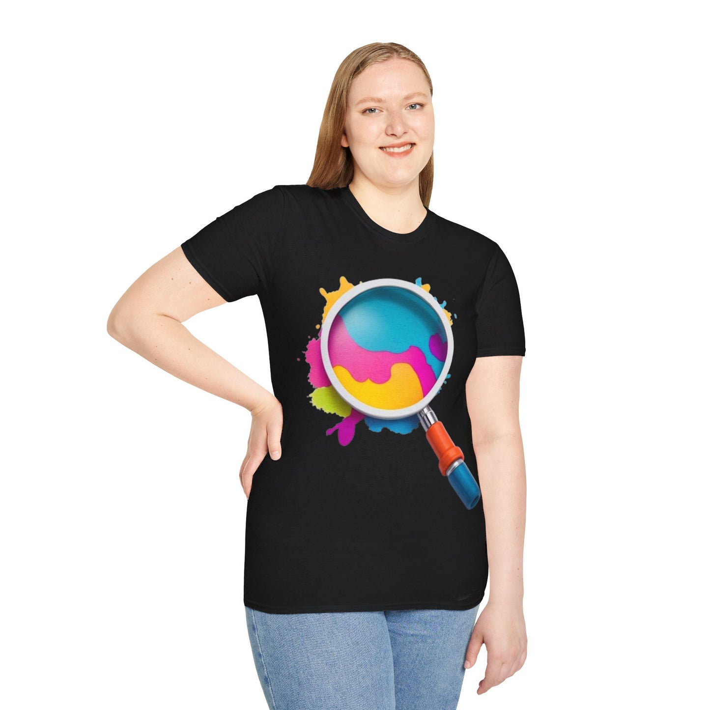 Colourful Magnifying Glass - Unisex T-Shirt