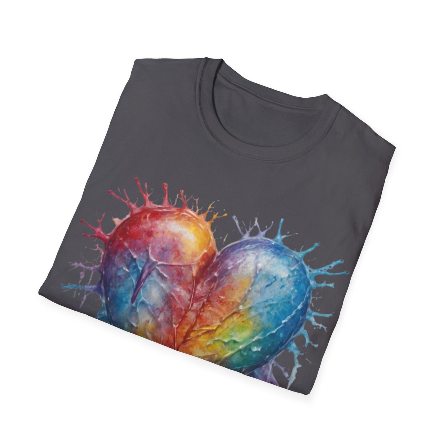 Colourful Messy Frozen Love Heart - Unisex T-Shirt