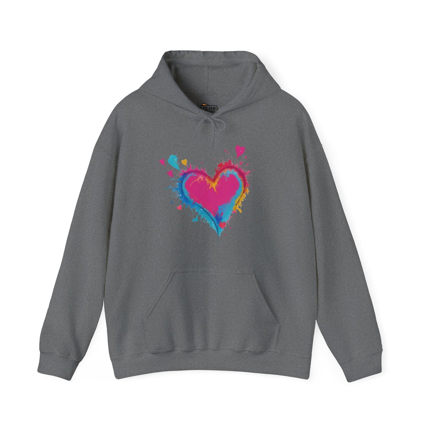 Colourful Love Heart - Unisex Hooded Sweatshirt