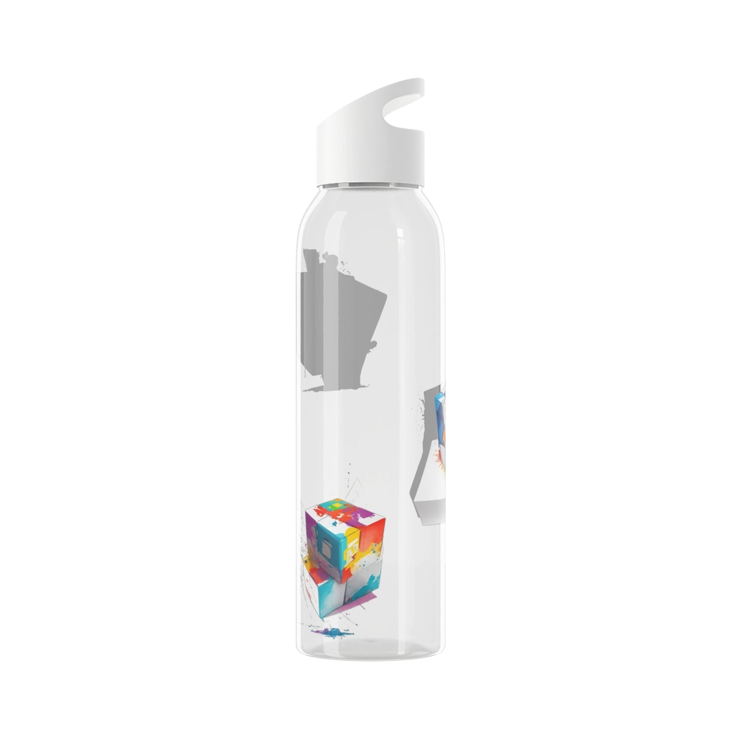 Colourful Cubes - Sky Water Bottle