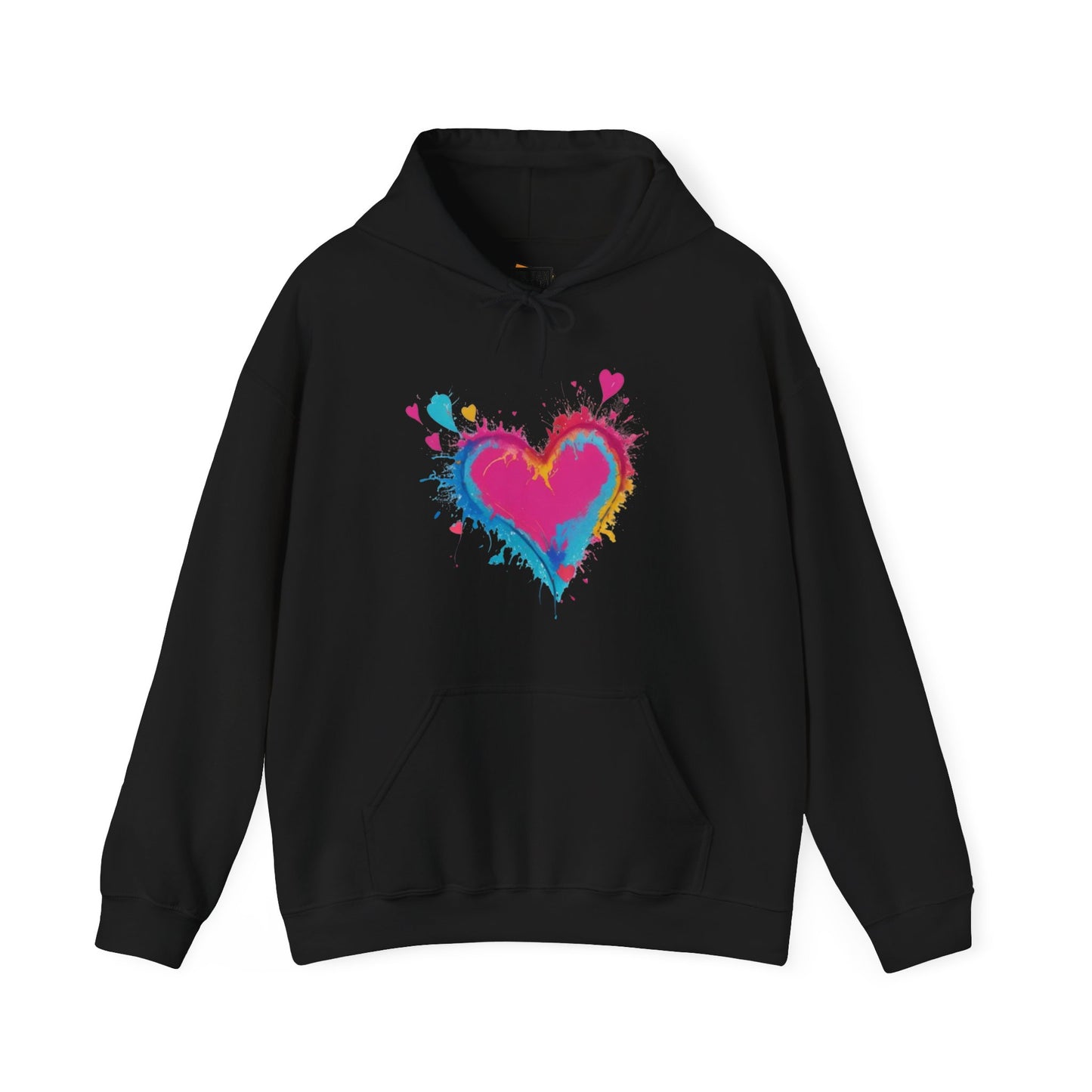 Colourful Love Heart - Unisex Hooded Sweatshirt