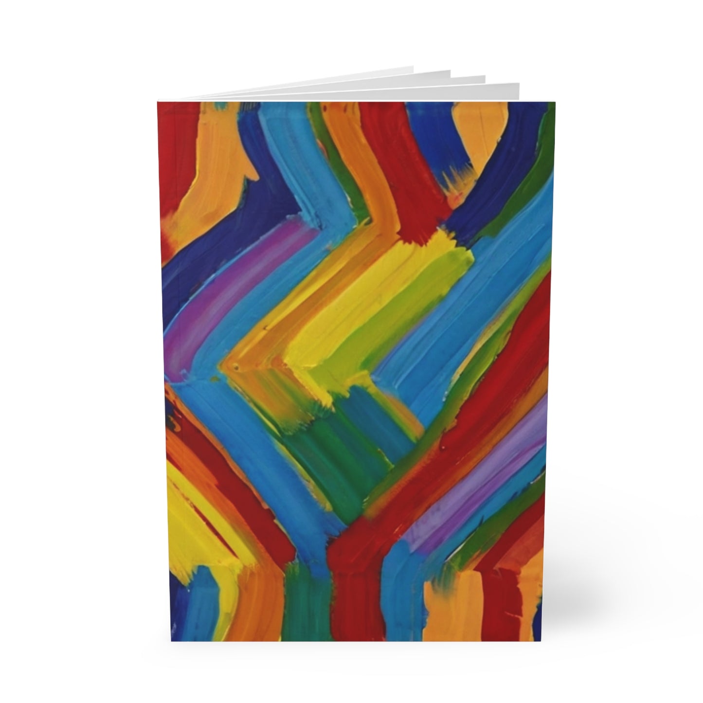 Messy Paint Zigzags - Softcover Notebook, A5