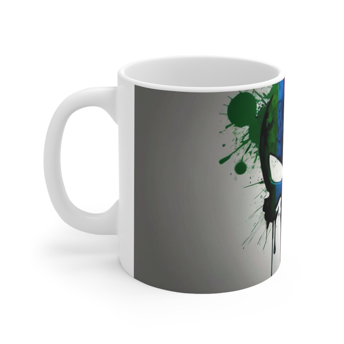 Colourful Splatter Punisher Logo Symbol Mug - Ceramic Coffee Mug 11oz