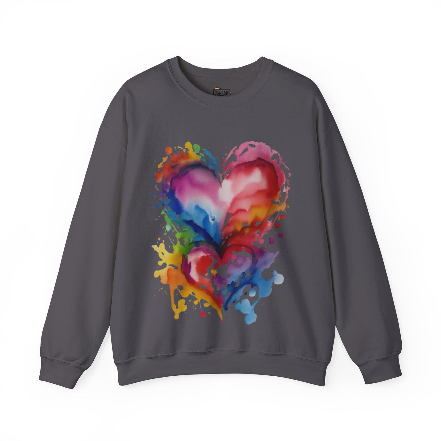 Watercolour Love Heart Duo - Unisex Crewneck Sweatshirt