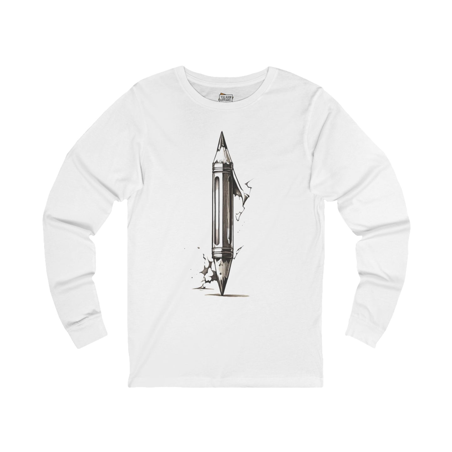 Double Sided Small Pencil - Unisex Long Sleeve T-Shirt