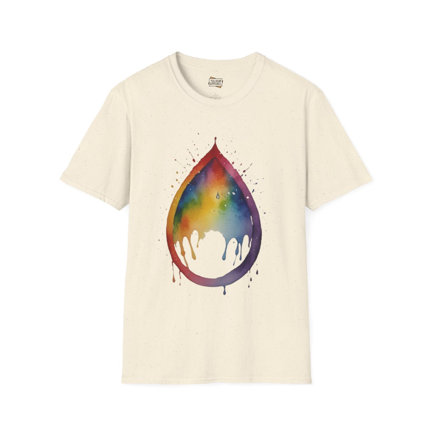 Colourful Watercolour Raindrop - Unisex T-Shirt