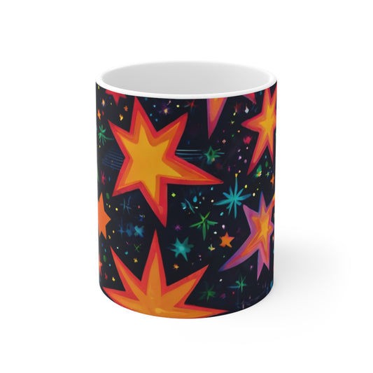 Large Stars At Night Artwork Mug - Ceramic Coffee Mug 11oz