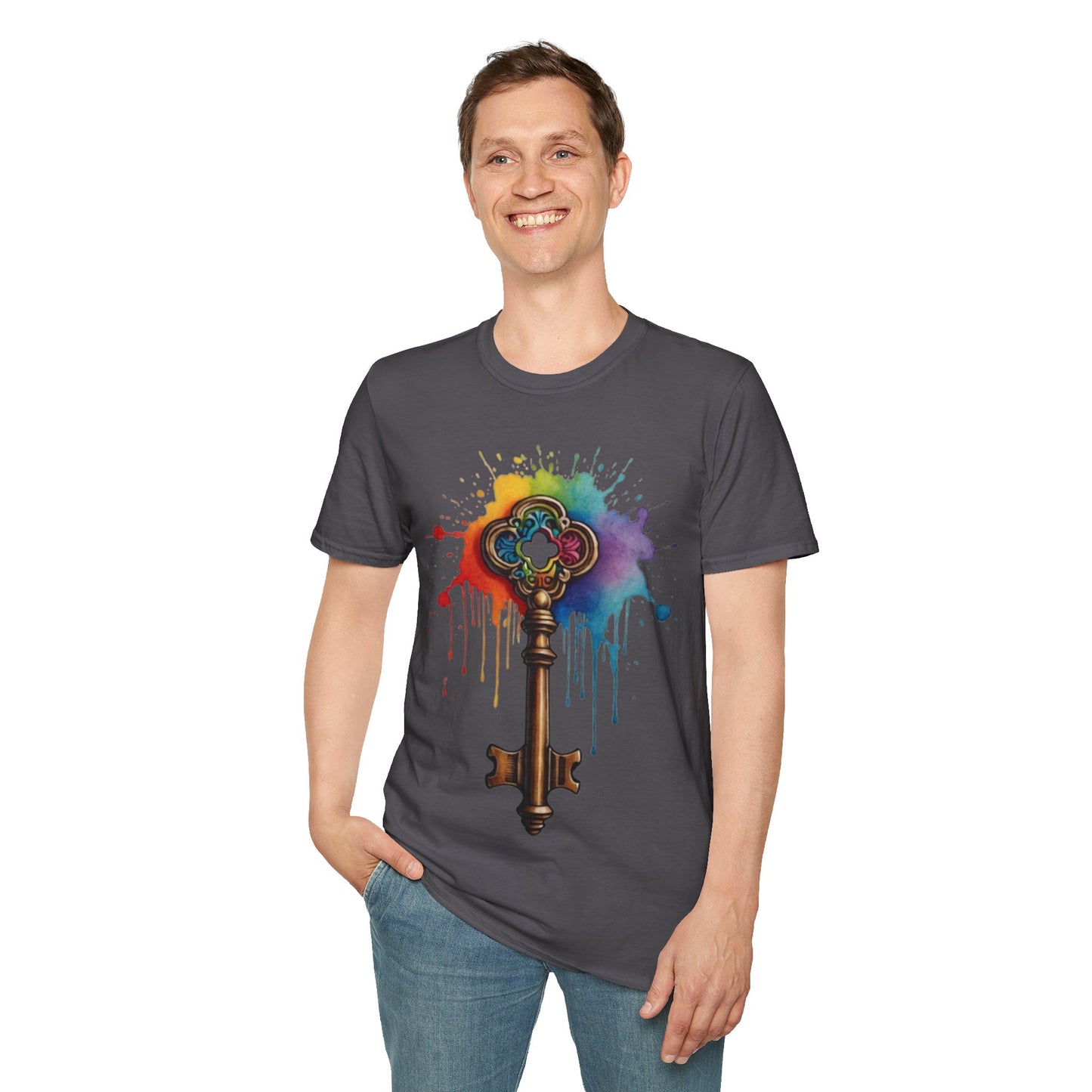 Colourful Messy Skeleton Key - Unisex T-Shirt