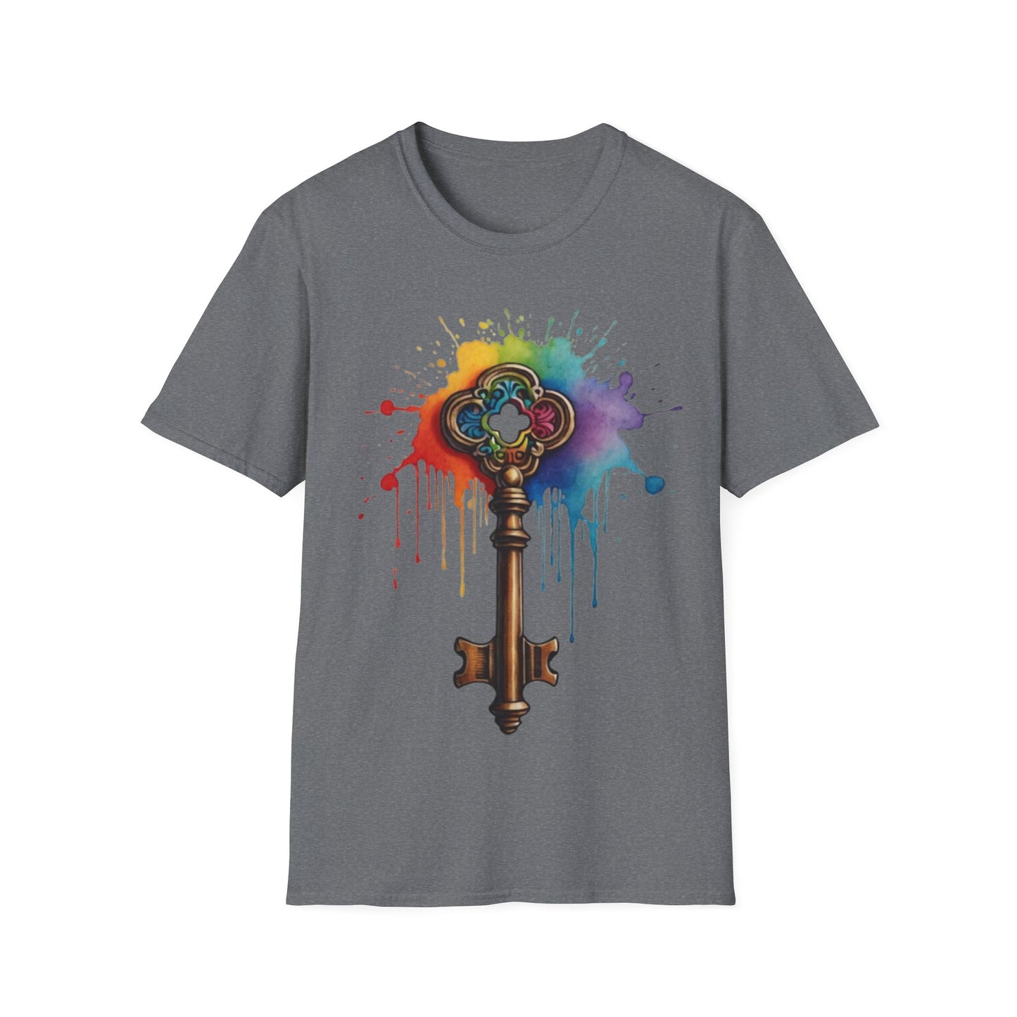 Colourful Messy Skeleton Key - Unisex T-Shirt