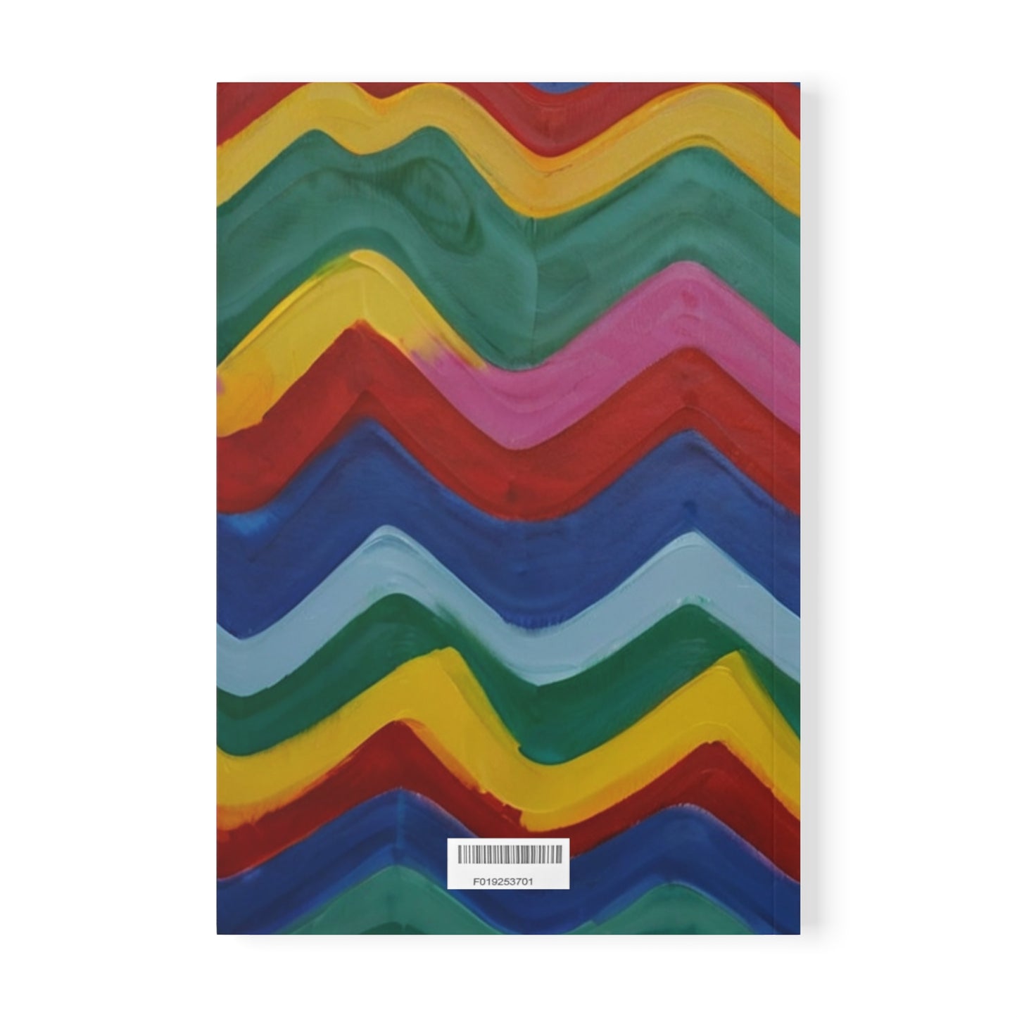 Multicoloured Paint Zigzags - Softcover Notebook, A5