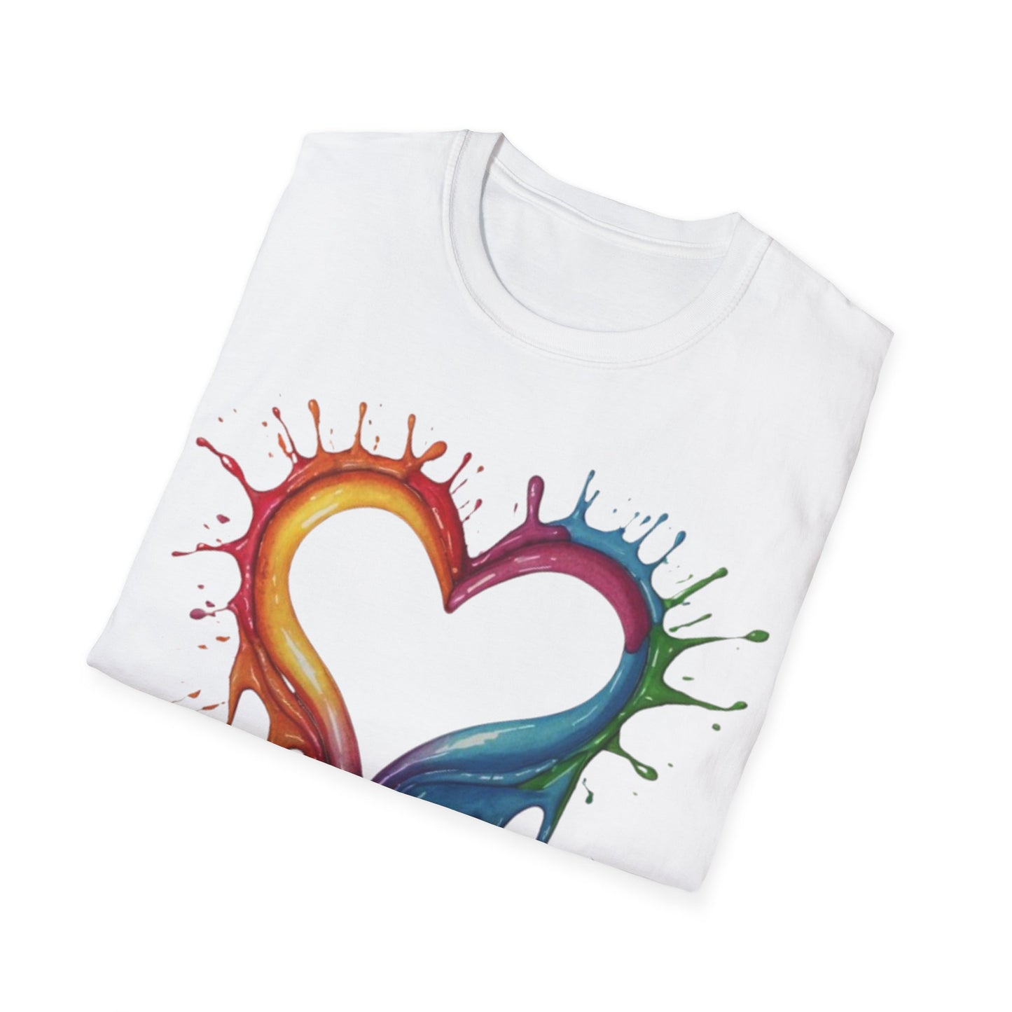 Messy Melting Love Heart - Unisex T-Shirt