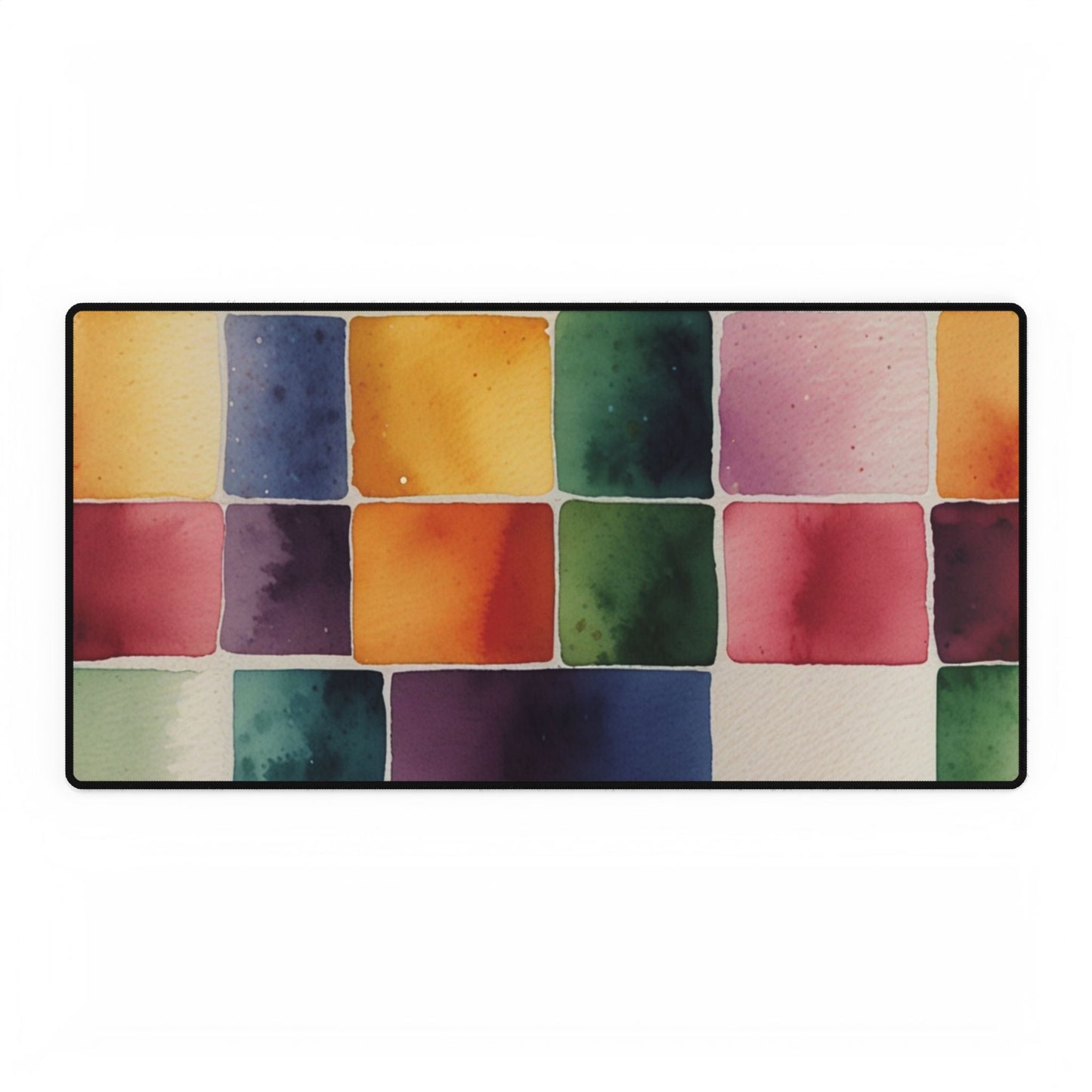 Quadrilateral Watercolour Patterns - Desk Mat